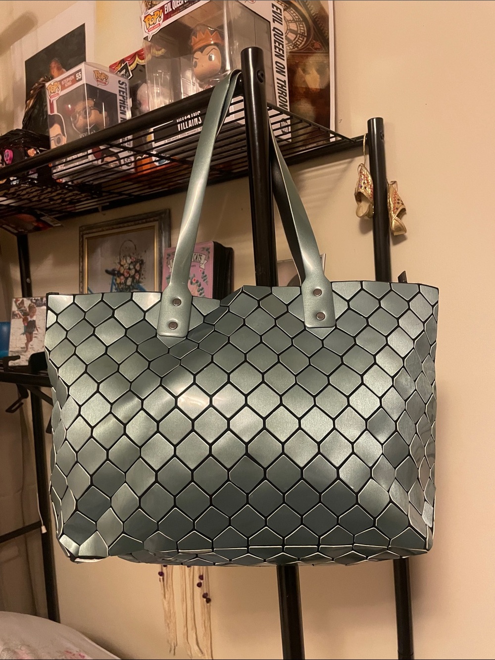 Patrizia Luca Metallic Geometric Design Tote